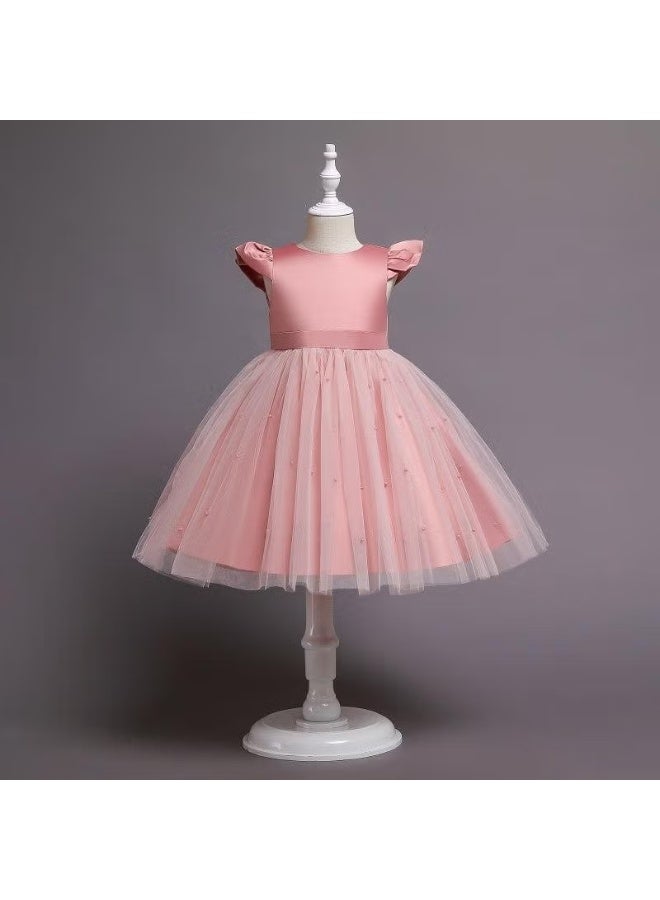 Masho Trend Pink Tulle Ballgown Dress - Image 4